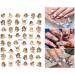 Valentines Day Angel Nail Art Stickers 6 Sheets Self-adhesive Nail Decals Heart Design Manicure Tips Nail Decor for Women Girls - Buy Online on GoSupps.com
