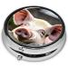Cute Pig Round Pill Box - 3 Compartment Mini Portable Travel Medicine Organizer for Vitamins & Tablets - Buy Online on GoSupps.com