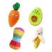NyxSeat 4 pieces of fruit plush toys bright and cute fruit pet toys bite-proof and noisy relieves the fears of dogs suitable for small and medium-sized dogs.