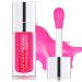 Plumping Lip Oil Hydrating Lip Glow Oil Plump Lip Gloss Tinted Lip Balm Transparent Toot Lip Oil with Big Brush Moisturizing Long-lasting Nourishing Repairing Lightening Lip Lines Lip Care(#015)