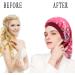 Buy Ladaypoa 2-Piece Womens Satin Sleeping Cap - Silk Hood for Curly Hair | Large Double-Layer Adjustable Satin Hood - Black & Deep Red Flower | International Shipping Available - Buy Online on GoSupps.com