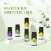 ASAKUKI Essential Oils Set Starter Kit - Top 6 Aromatherapy Oils for Diffusers - Lavender, Eucalyptus, Lemongrass, Tea Tree, Sweet Orange, Peppermint - 60mL Gift Set - Buy Online on GoSupps.com
