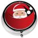 Santa Claus Round Pill Box | 3 Compartment Portable Travel Organizer for Vitamins & Medications - Buy Online on GoSupps.com