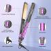 Professional Hair Straightener - 1.18" Ionic Titanium Flat Iron & Curler Fast Heat Up LED Display Gray - Buy Online on GoSupps.com