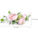 FRCOLOR 1pc Hair Comb Hair Accessories Bride Headdress for Wedding Spring Wreaths Green Leaf Floral Clip Headpiece Decorated Garland Flower Clip Bridegroom Pink Cloth - Buy Online on GoSupps.com