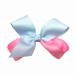 ZOONAI 6 Inch Women Girls Hair Bows Boutique Christmas Party Hair Clip Teens Hairpin Headwear (Light Blue Pink) 6 Inch Light Blue Pink