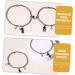 Zerodeko 2 Pairs Astronaut Bracelet Couple Wrist Bracelet Women Adjustable Bracelet Lover Gifts Finger Ring Bracelet Matching Bracelet for Couples Jewelry Stainless Steel Miss As Shown 20x1CM - Buy Online on GoSupps.com