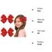 2 Pack Red Grosgrain Ribbon Hair Bows Clips for Baby Girls - 4.5 Inch Alligator Clips for Infants, Toddlers, Kids - Buy Online on GoSupps.com