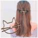 Yheakne Cat Hair Clip Barrette Gold Hair Barrette Pin Animal Hair Barrette Clips Decorative Hair Accessories for Women and Girls Cat Lover Gifts (Gold)