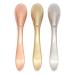 3 Pieces Zinc Alloy Makeup Spatula Set | Eye Cream Spoon & Mini Cosmetic Spoons in Silver Gold Rose Gold - Perfect for Skincare - Buy Online on GoSupps.com