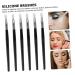 FRCOLOR 15 Pcs Silicone Makeup Brush Set - Lip Mask Eyeshadow and Face Brushes for Perfect Application | International Shipping Available - Buy Online on GoSupps.com