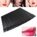 50 Pcs Disposable Lip Makeup Brush Set - Plastic Lip Applicators for Lipstick & Glossy Rods - Black Cosmetic Tool (8.2 cm) - Buy Online on GoSupps.com
