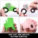 AmazingM Green Pink Tractor Car Sensory Chew Teether 2 Pcs - Food Grade Silicone Teething Toys for Kids with Autism & ADHD - Buy Online on GoSupps.com