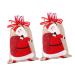 Healeved 2 Pcs Christmas Storage Bag Candy Bags Christmas Burlap Bags Candy Drawstring Bag Christmas Bag 30X18CM As Shown