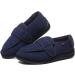 ZHENSI Men's Diabetic Cotton Slippers - Adjustable, Memory Foam, Non-Slip - 10.5 Blue - Buy Online on GoSupps.com