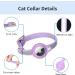 Kocnydey Leather Reflective AirTag Cat Collar - Adjustable Anti-Wing Collar with Bell for Cats & Small Dogs (Purple M: 28-37cm) - Buy Online on GoSupps.com