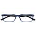 Opulize sea glasses Blue light filter narrow frame spring hinges improve the sleep computer glasses gaming reflective men B9 +3.50 diopters blue black arm