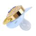 Baby Pacifier 6-18 Months Soft Touch Silicone Bling Anti-Static Pacifier for Newborns for Home (M Blue)