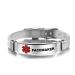 Stylish Sport Id Mens Medical Alert Mesh Wristband Adjustable Best Medical Alert Bracelets for Women Teens Pacemaker
