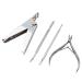 Manicure Scissors Set Stainless Steel Dead Skin Cuticle Remover Manicure Tools with Tight Biting and Smooth Opening Professional Nail Beauty Tools for Nail Salon Rust Proof