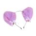 amangul Cartoon Ear Shape Hair Hoop with Bowknot&Small-bell Decor Hair Holder Cosplay Party Headband for Teenagers Adult(Purple)