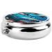 Submarine Shark Coral Portable Metal Pill Box - Round Mini 3-Compartment Travel Organizer for Small Pills - Black - Buy Online on GoSupps.com