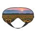 SSIMOO Sunflower Sun Print Double-Sided Eye Mask Soft and Light Blocking for Enhancing Sleep Quality Black