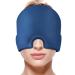 Head Gel Ice Cap U-Shaped Cooling Headache Cap - Migraine Head Pack Comfortable Stretchy Ice Cap for Migraines Tension with Cold Single Layer Blue