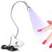 SAVILAND Mini Nail LED Lamp  Flexible Rotatable USB Quickly Nail Dryer Gel X Lamp for Nails with Securing Clip Led Light for Nails for Curing Gel Polish U V Nail Gels Manicure DIY A1 - White