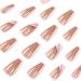 Justotry 24 Pcs Heart Fake Nails - Long French Press on Nails, Trendy Swirl Ballerina Stick on Nails - Women's White Acrylic Coffin False Nails Medium with Glue for Nail Art - Buy Online on GoSupps.com