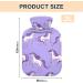 Purple Unicorn Children's Hot Water Bottle with Soft Cover - Warm Winter Relief for Bed Hands Neck & Shoulders - 1L | International Shipping - Buy Online on GoSupps.com