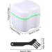 2PCS Denture Bath Case Orthodontic Dental Retainer Box with Basket Denture Toothbrush Plastic False Teeth Container Portable Cleaning Set Denture Retainer Case for Home Travel Green - Buy Online on GoSupps.com