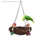 Buy Parrot Hammock Swing Toys - Rattan Hanging Nest for Conures & Macaws | Perfect Bird Play Swing with Bells - Buy Online on GoSupps.com