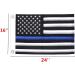 Yafeco 12x18 inch U.S. 50 Star Sewn Boat Flag - Thin Blue Line Police Officer Ensign Nautical American Flag - Buy Online on GoSupps.com