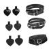 LIFKOME 3 Sets High Heels Heel Stickers Fake Teeth Heel Cushion Snugs Ladies Suits Heel Shoe Grips Elastic Stretchy Shoelaces Suede Shoe Heel Cushion Insert Non String Miss Adhesive Buckle