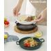 BiteKing Ceramic Cat Bowl - Whisker Fatigue Relief Dish for Cats - Shallow Wide Feeding Plate for Kittens - 2 Pack (Dark Green & White) - Buy Online on GoSupps.com