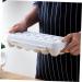 KOMBIUDA 2pcs Anti-Collision Damage Chicken Egg Tray for Refrigerator Egg Fridge Organizers re-usable Grey 30X11X6.5CM - Buy Online on GoSupps.com