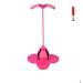 Christoy Pogo Jumper with Handle and Ball Pump, High Jump Toy Bounce Jump Trick Board Pogo Bouncing Ball Safe and Fun Pogo Stick for Kids Boys Girls and Adults (Pink)