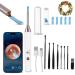 CLARITYEARS Ear Wax Removal Kit with Camera 1080P HD 6 LED Otoscope Ear Cleaner Earwax Removal Tool with App USB-C Rechargeable Ear Cleaning Kit for Adults and Kids