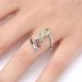 Tings Inlaid Colored Round Stone Rings Women'S Confession Proposal Stainless Steel Rings Bi Ring 7 Multicolor - Buy Online on GoSupps.com