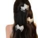 hgnxa Butterfly Hair Clip Women Butterfly Barrettes Butterfly Hairpin w Hair Clip w Barrettes wknot Side Clip Bangs Clip White