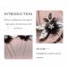 Casdre Black Flower Bride Wedding Hair Pins - Silver Crystal Bridal Hair Pieces (Pack of 2) - Buy Online on GoSupps.com