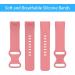 3 Pack BNBIDEN Sport Bands for Fitbit Charge 5 - Pink+Lunar White+Teal - Adjustable Silicone Wristband Strap - Women Men - Large Size - Buy Online on GoSupps.com