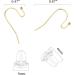 200 PCS 14K Gold Plated Hypoallergenic Earring Hooks for Jewelry Making with Earring Backs - Buy Online on GoSupps.com