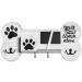 Emotiset Wooden Dog & Pet Accessories Coat Rack - Customizable with Chalkboard in Vintage White | International Shipping Available - Buy Online on GoSupps.com