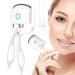 Heated Eyelash Curler Rechargeable Electric Eyelash Curler Heated Eyelash Clip for Make Up Professional Lash Curler for All Eye Shapes Ideal Gift for Women Girlfriend (White)