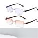 Color Glint Sapphire High Hardness Anti-Blue Progressive Far And Near Presbyopic Glasses Anti-Blue Light Bifocal Color Glint Sapphire High Reading Glasses (+3.00 / 60-65 YEAR OF AGE Black+Brown) +3.00 / 60-65 YEAR OF AGE Black+brown