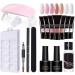Gel Nail Kit 15ml 7 Colors Gel Extension Nail Kit with UV Lamp Nail File Clip Builder Gel Nail Kit Long-Lasting Gel Polish Starter Kit for Home Salon - Buy Online on GoSupps.com