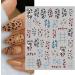 Cartoon Nail Art Stickers - 7 Sheets 3D Self-Adhesive Decals for Women and Girls - Holographic Cow, Butterfly, Leopard Print Designs - Nail Art Supplies - Buy Online on GoSupps.com