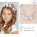 IYOU Flower Girl Headband White Floral Communion Headpiece Pearl Crystal Hair Pieces Bridal Wedding Hair Accessories for Princess Girls - Buy Online on GoSupps.com